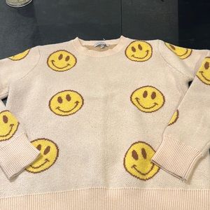 miss sparkling brand smiley face sweater